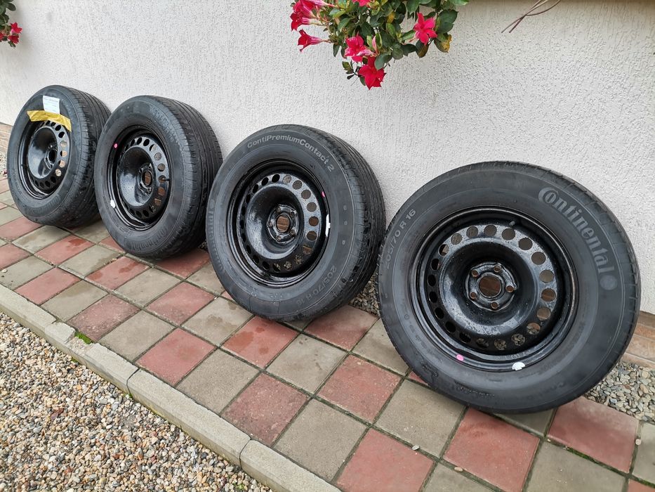 Jante Oțel 5x105 Opel Mokka + Anvelope 205/70r16 Vara