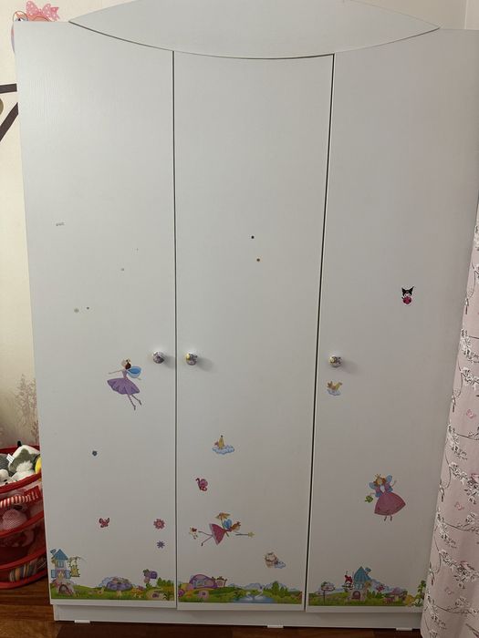 Шкаф детский белый из ДСП