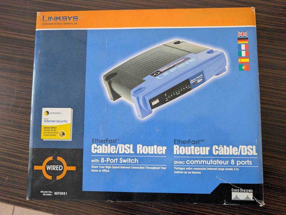 Linksys BEFSR81 EtherFast Router 8-Port – NOU, neutilizat, cutie originală
