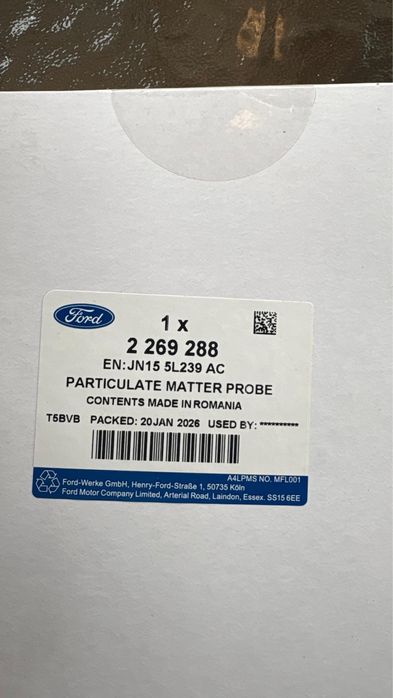 Senzor Particule DPF (Sondă) Original Ford – Nou, în cutie (Cod: 2269288 / JN15-5L239-AC)