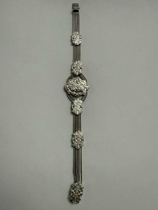 Bratara argint 925 stil filigran si model floral 26 g