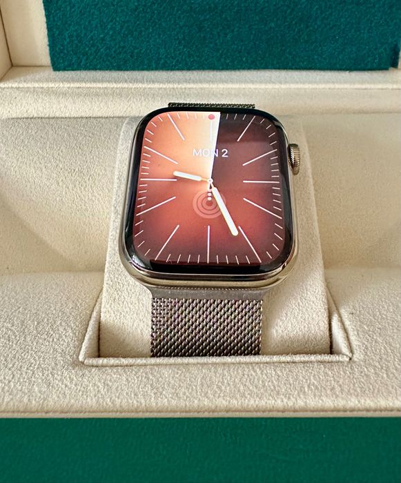 Apple Watch seria 7, 45mm, gold stainless steel