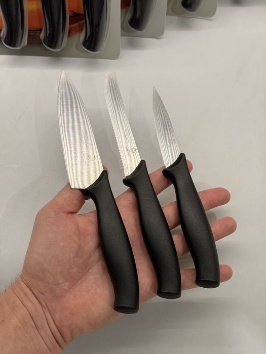 Set de 3 cuțite de bucătărie. Otel german.
