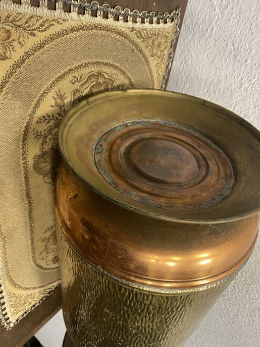 Огромна холандска кана от месинг и мед кош за чадъри ваза за сухи цвет