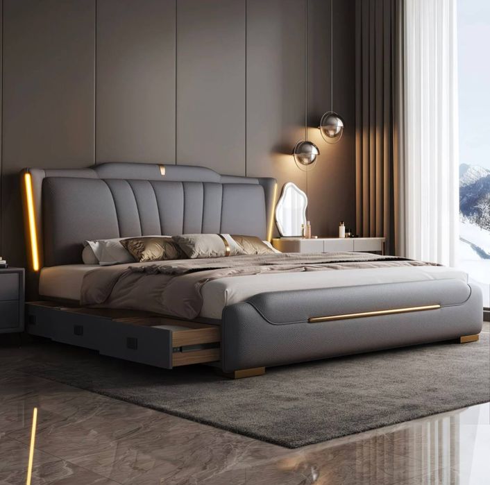 Premium Кровать с подсветкой и хранением