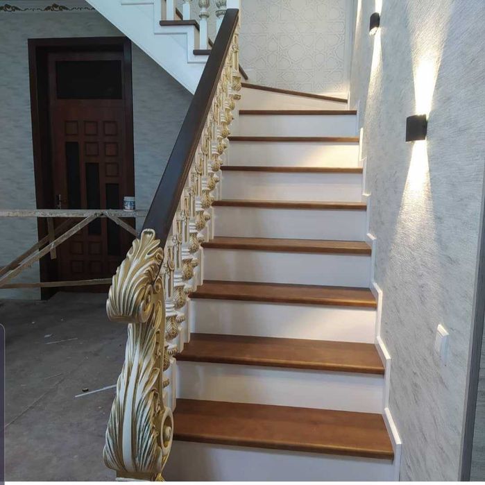 Zina зина деревянные лестницы Обшивка лесница обшивать мдф  mdf shpon