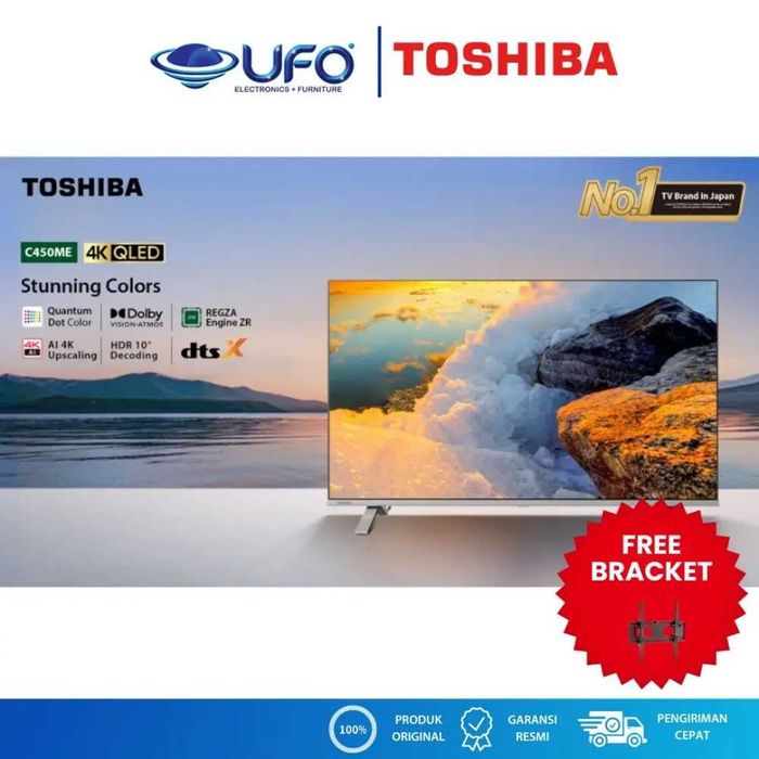 Телевизор TOSHIBA 65/55 C450 UHD SMART VIDAA QLED TV примой складе