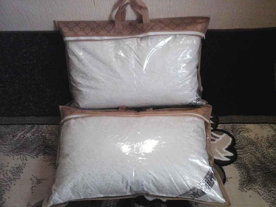 В Упаковке НОВЫЕ Подушки 100% Лебяжий ПУХ 50 см х 70 см Турция