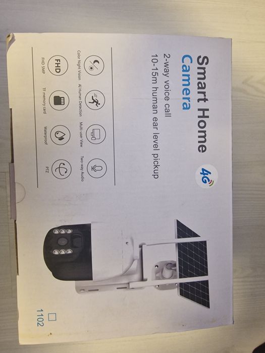 Camera de supraveghere cu panou solar noua ,4G cu cartela SIM – 5 MP, panou solar pentru autonomie completa.