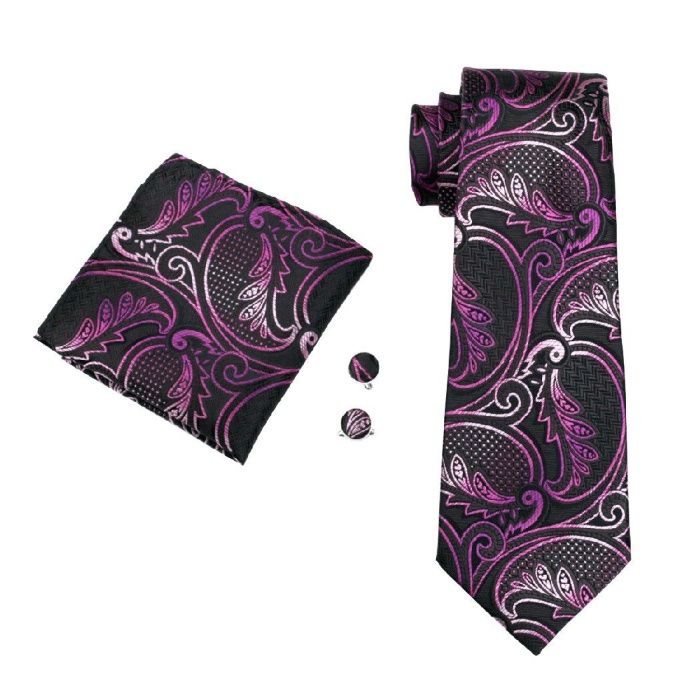 Set cravata matase butoni batista model A+ cutie cadou