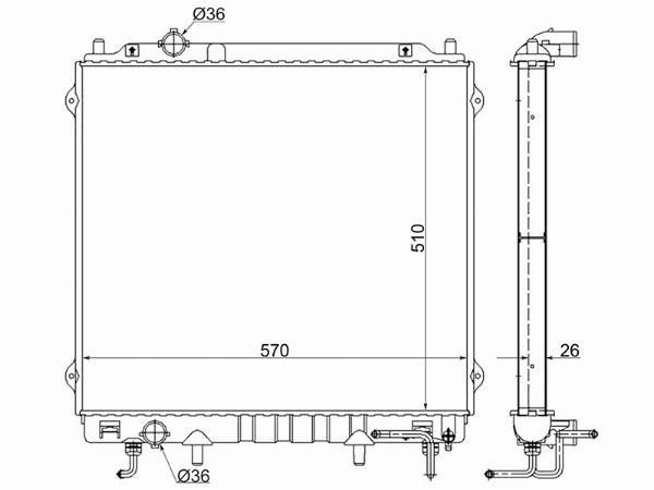 Радиатор  Hyundai Terracan