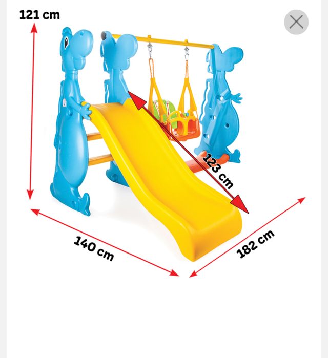 Spatiu de joaca Dino Swing and Slide Set