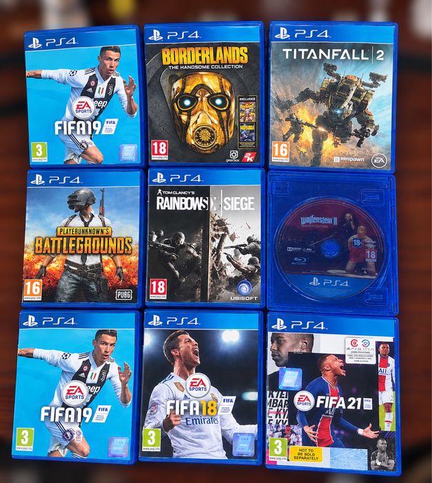 Lot 9 jocuri PS4 / PS5 – FIFA 18, 19, 21, Borderlands, Titanfall 2 etc.