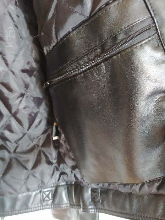 Мъжко яке естествена кожа размер L/XL, черно