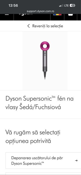 Dyson Supersonic gri/fucsia