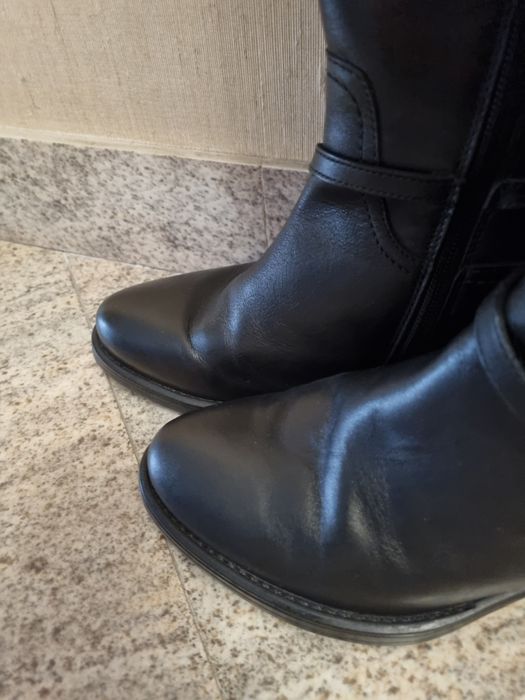 Сапоги женские кожаные