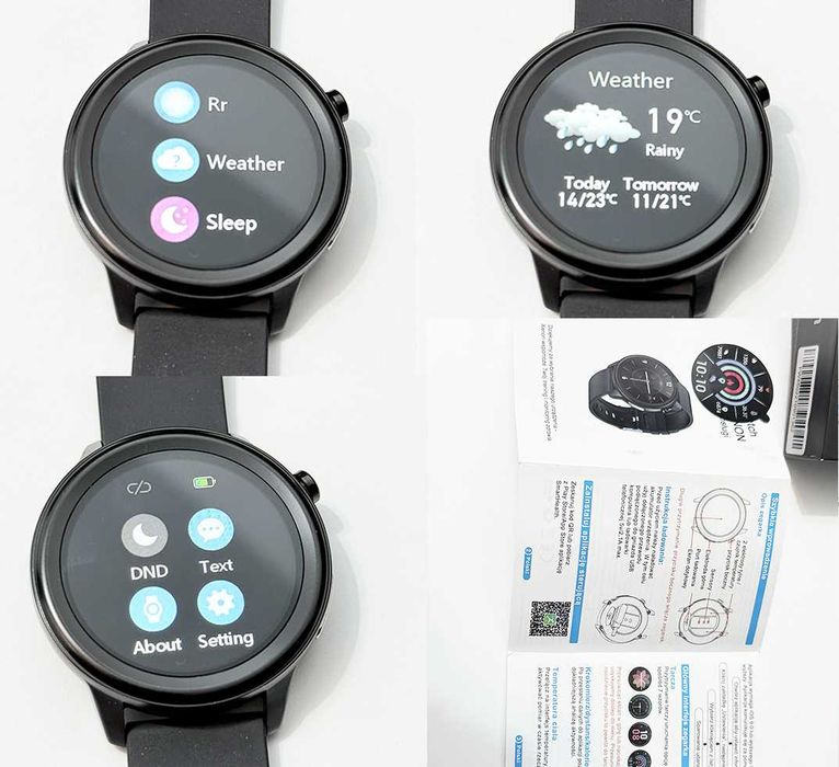 Smartwatch Maxcom FW46 Xenon - 2 curele (silicon + piele) - functii sanatate