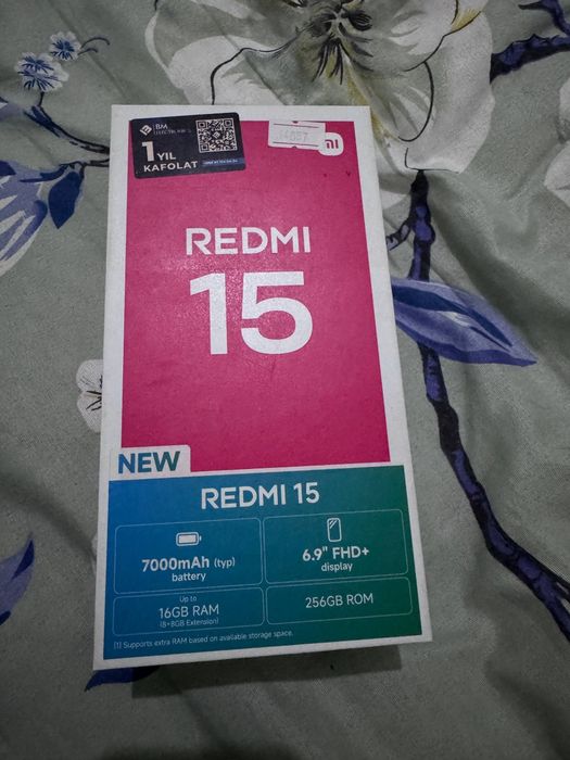 Redmi 15 (256GB / 16GB RAM) — Yangidek, full komplekt!