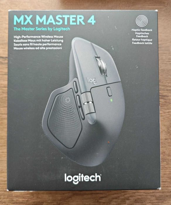 Logitech MX Master 4, Silent, USB, BT, Graphite