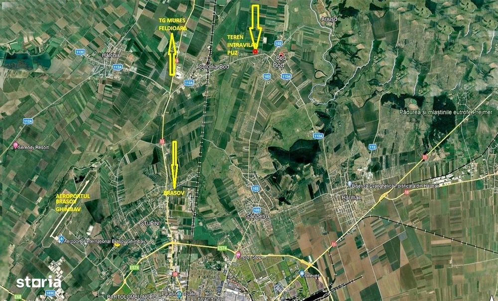 22 ha teren intravilan rezidențial în Bod