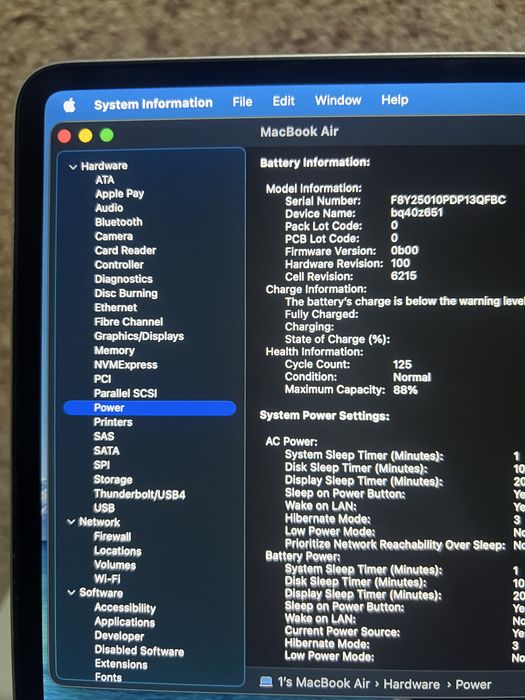 Macbook m2 air 8GB 256GB