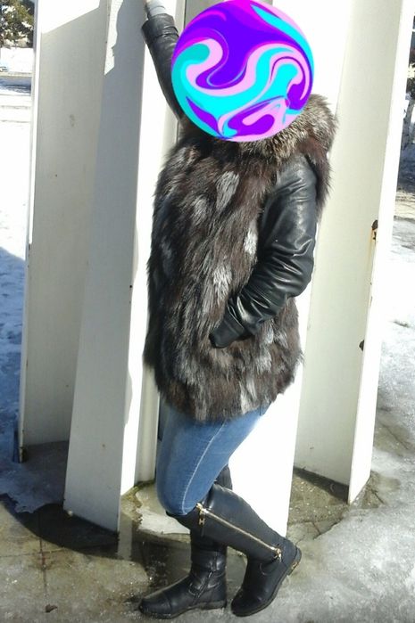 Жилет чернобурка