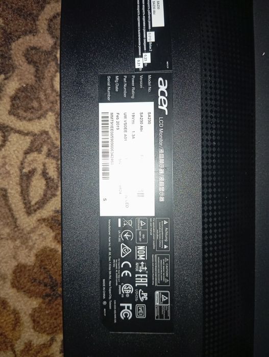 Монитор acer SAO Series Повредена матрица