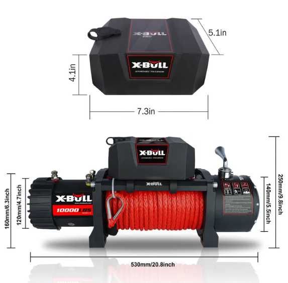 Troliu Excalibur Winch 13500lbs (12V cablu sintetic 25m NOU,Factura