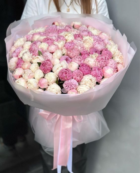 Пионы цветы букеты Астана