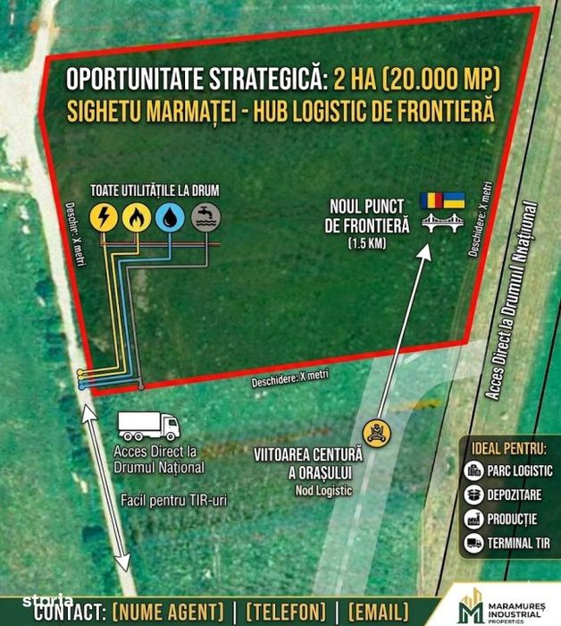 Teren Industrial 20.000 mp – Sighetu Marmatiei (Hub Logistic de Fron