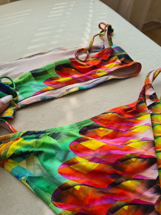 PARAMIDONA пъстър бански половинси шарен половинка луксозен размер L