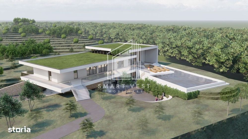 Teren de vanzare cu proiect de casa si piscina
