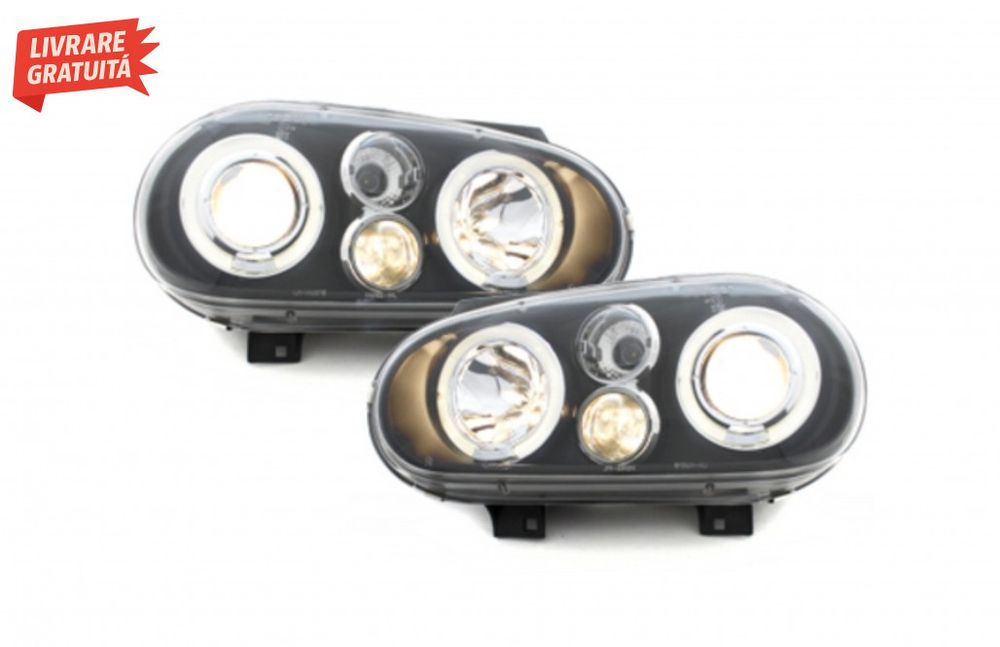 Faruri VW Golf IV 4 (09.1997-09.2003) Angel Eyes Negru