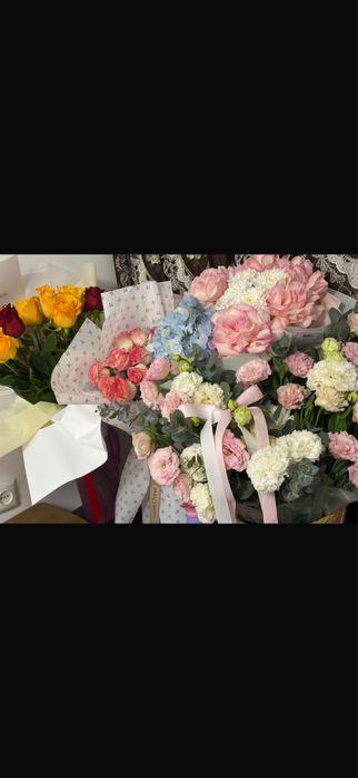 свежие букеты цветов