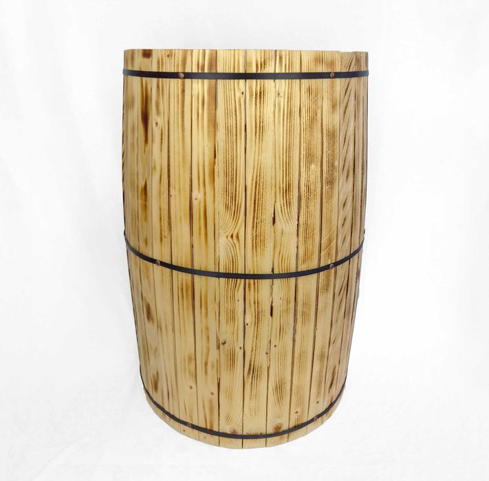 Дървена стойка / поставка за бутилки вино с формата на бъчва