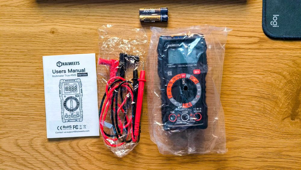 Дигитален мултицет KAIWEETS KM100S – CAT III 600V, подсветка, сонди
