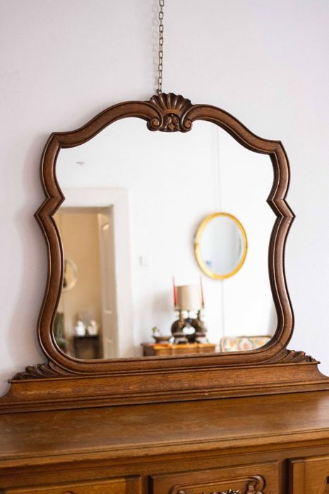 Oglindă cu ramă din stejar