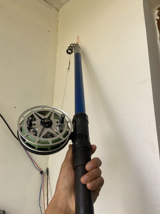 Удочка 7 м с барабанний катушкой с плитонкий