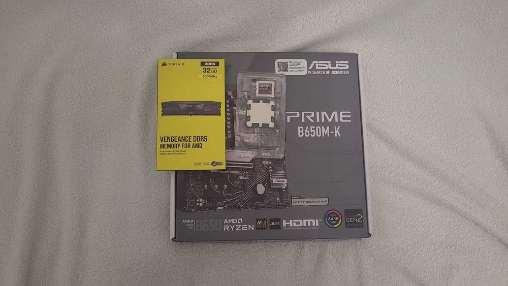 Kit PC AMD Ryzen 7 9800X3D + ASUS Prime B650M-K + 32GB  6000MHz