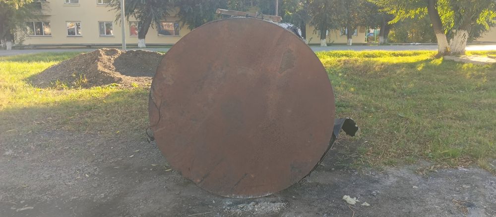 Бочка круглая металлическая