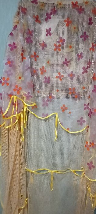 Тюль сетка на кухню на 2 вида.