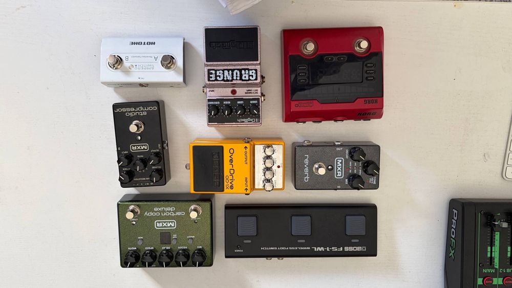 Педалборд (гитарные педали эффектов) Boss MXR Korg Nux