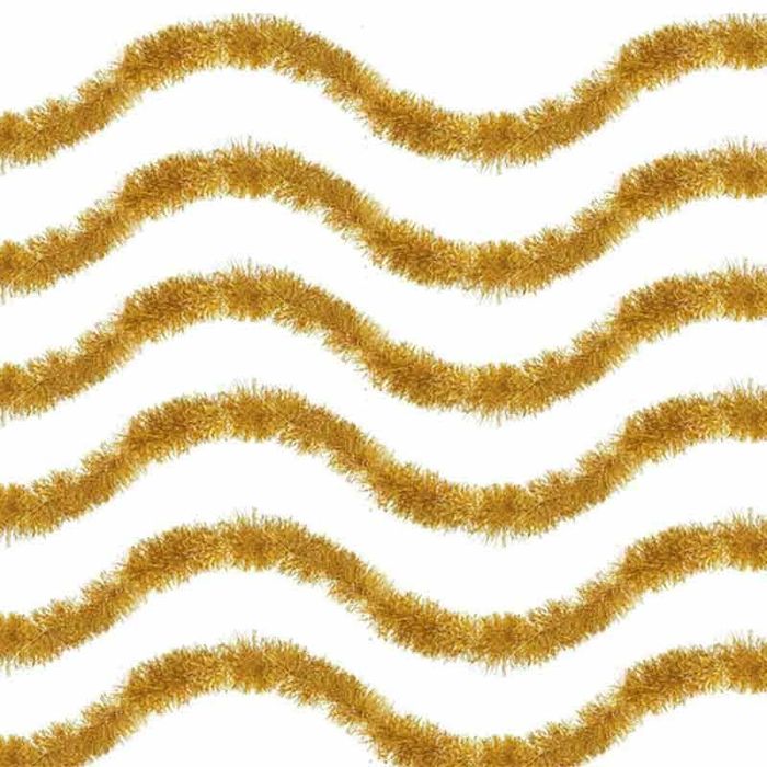 Коледна златиста дълга гирлянда 6 м, лесно декориране