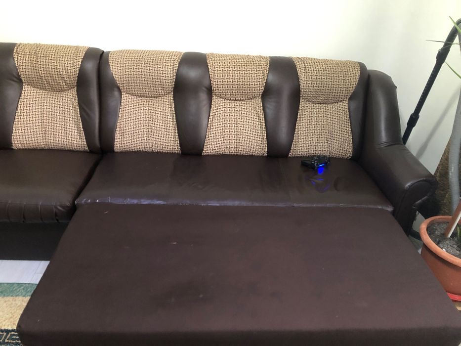 Canapea dubla extensibila cu pat si spatiu depozitare