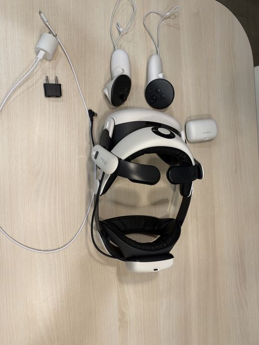 META Quest 3, VR, 512GB, Alb + curea BOBOVR S3 PRO