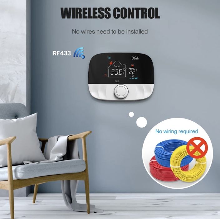 Termostat Tuya Wireless /Alexa & Google / termostat centrala wifi
