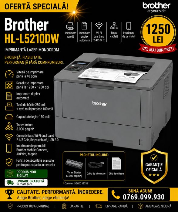 Brother HL-L5210DW | Sigilat | Livrare gratuita
