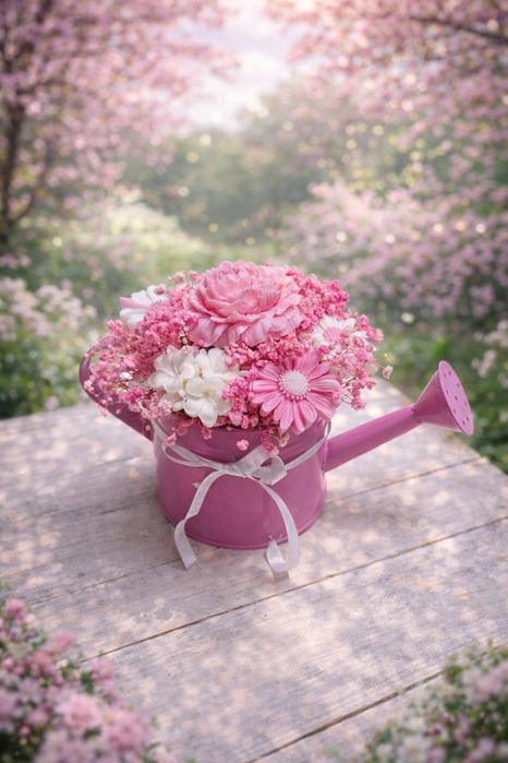 Букети в лейки от соев восък