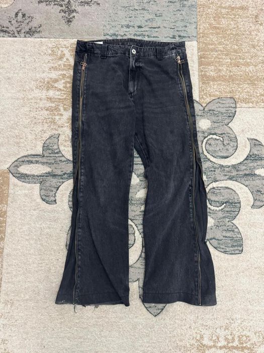 Zara zip flared jeans