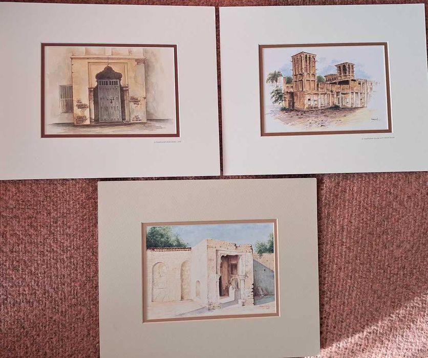 Принтове с паспарту- традиционни арабски къщи